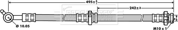 Borg & Beck BBH7161 - Гальмівний шланг autozip.com.ua