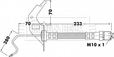 Borg & Beck BBH7119 - Гальмівний шланг autozip.com.ua