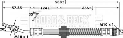 Borg & Beck BBH7131 - Гальмівний шланг autozip.com.ua