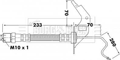 Borg & Beck BBH7120 - Гальмівний шланг autozip.com.ua