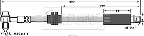 Borg & Beck BBH7899 - Гальмівний шланг autozip.com.ua