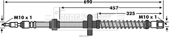 Borg & Beck BBH7846 - Гальмівний шланг autozip.com.ua