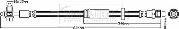 Borg & Beck BBH7389 - Гальмівний шланг autozip.com.ua