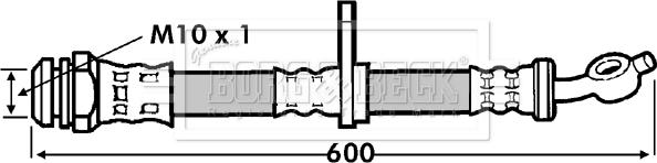 Borg & Beck BBH7244 - Гальмівний шланг autozip.com.ua