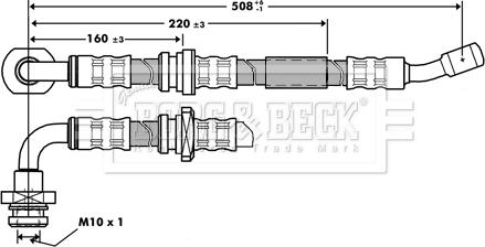 Borg & Beck BBH7211 - Гальмівний шланг autozip.com.ua