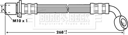 Borg & Beck BBH7284 - Гальмівний шланг autozip.com.ua