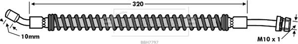 Borg & Beck BBH7797 - Гальмівний шланг autozip.com.ua