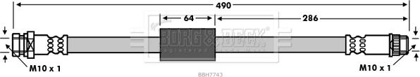 Borg & Beck BBH7743 - Гальмівний шланг autozip.com.ua