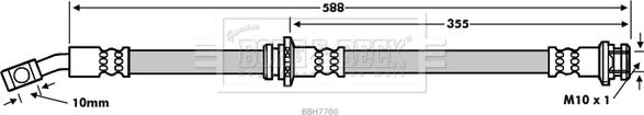 Borg & Beck BBH7700 - Гальмівний шланг autozip.com.ua