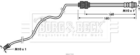 Borg & Beck BBH7785 - Гальмівний шланг autozip.com.ua