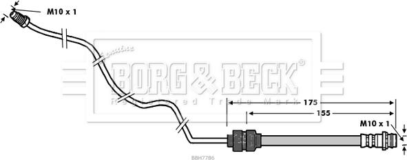 Borg & Beck BBH7786 - Гальмівний шланг autozip.com.ua