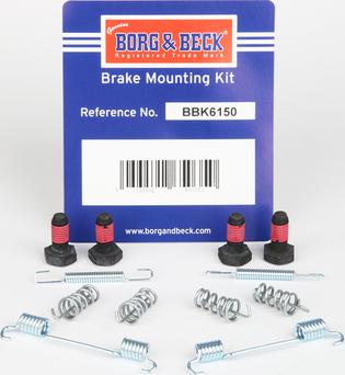 Borg & Beck BBK6150 - Комплектуючі, гальмівна система autozip.com.ua