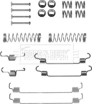 Borg & Beck BBK6166 - Комплектуючі, барабанний гальмівний механізм autozip.com.ua