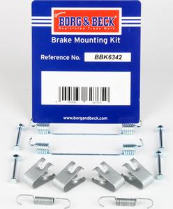 Borg & Beck BBK6342 - Комплектуючі, барабанний гальмівний механізм autozip.com.ua