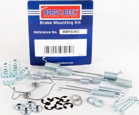 Borg & Beck BBK6362 - Комплектуючі, барабанний гальмівний механізм autozip.com.ua