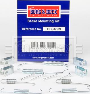 Borg & Beck BBK6309 - Комплектуючі, барабанний гальмівний механізм autozip.com.ua