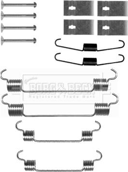 Borg & Beck BBK6325 - Комплектуючі, барабанний гальмівний механізм autozip.com.ua