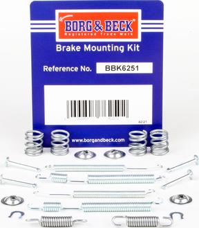 Borg & Beck BBK6251 - Комплектуючі, барабанний гальмівний механізм autozip.com.ua