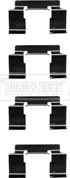Borg & Beck BBK1468 - Комплектуючі, колодки дискового гальма autozip.com.ua
