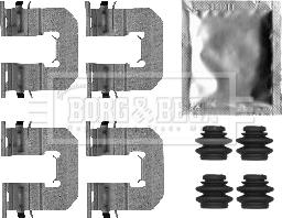Borg & Beck BBK1488 - Комплектуючі, колодки дискового гальма autozip.com.ua