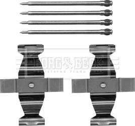 Borg & Beck BBK1482 - Комплектуючі, колодки дискового гальма autozip.com.ua