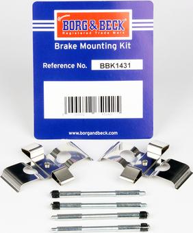 Borg & Beck BBK1431 - Комплектуючі, колодки дискового гальма autozip.com.ua