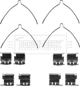 Borg & Beck BBK1425 - Комплектуючі, колодки дискового гальма autozip.com.ua