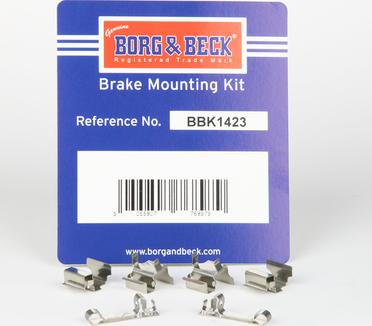 Borg & Beck BBK1423 - Комплектуючі, колодки дискового гальма autozip.com.ua