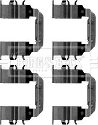 Borg & Beck BBK1549 - Комплектуючі, колодки дискового гальма autozip.com.ua