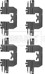 Borg & Beck BBK1541 - Комплектуючі, колодки дискового гальма autozip.com.ua