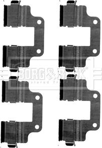 Borg & Beck BBK1543 - Комплектуючі, колодки дискового гальма autozip.com.ua