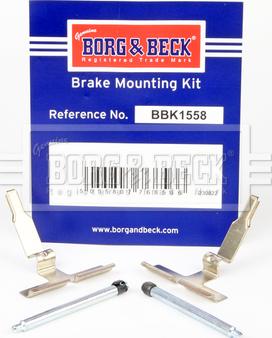 Borg & Beck BBK1558 - Комплектуючі, колодки дискового гальма autozip.com.ua