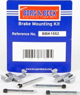 Borg & Beck BBK1552 - Комплектуючі, колодки дискового гальма autozip.com.ua