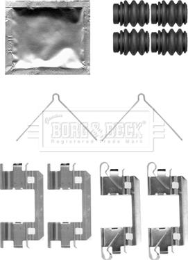 Borg & Beck BBK1502 - Комплектуючі, колодки дискового гальма autozip.com.ua