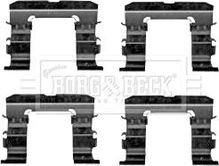 Borg & Beck BBK1582 - Комплектуючі, колодки дискового гальма autozip.com.ua