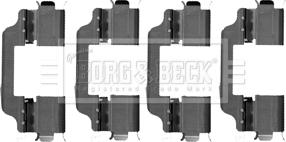 Borg & Beck BBK1539 - Комплектуючі, колодки дискового гальма autozip.com.ua