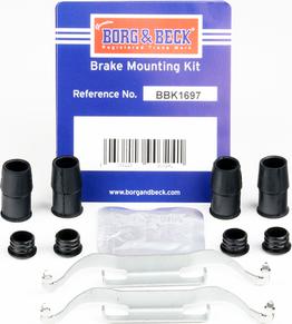 Borg & Beck BBK1697 - Комплектуючі, колодки дискового гальма autozip.com.ua