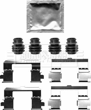 Borg & Beck BBK1648 - Комплектуючі, колодки дискового гальма autozip.com.ua