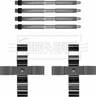 Borg & Beck BBK1652 - Комплектуючі, колодки дискового гальма autozip.com.ua