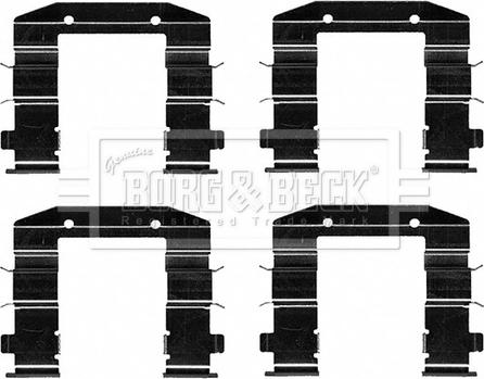 Borg & Beck BBK1639 - Комплектуючі, колодки дискового гальма autozip.com.ua