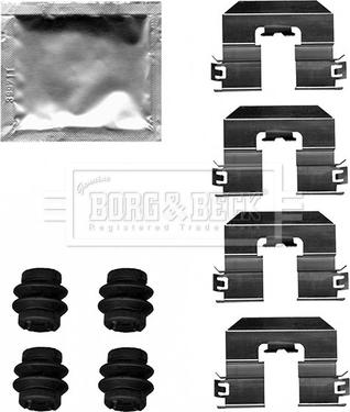 Borg & Beck BBK1636 - Комплектуючі, колодки дискового гальма autozip.com.ua