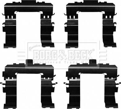 Borg & Beck BBK1622 - Комплектуючі, колодки дискового гальма autozip.com.ua