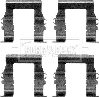 Borg & Beck BBK1095 - Комплектуючі, колодки дискового гальма autozip.com.ua