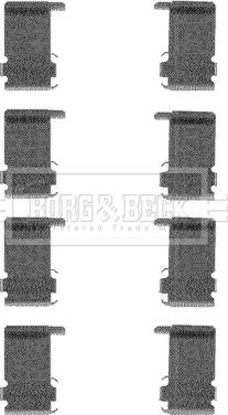 Borg & Beck BBK1092 - Комплектуючі, колодки дискового гальма autozip.com.ua