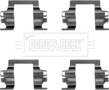 Borg & Beck BBK1066 - Комплектуючі, колодки дискового гальма autozip.com.ua