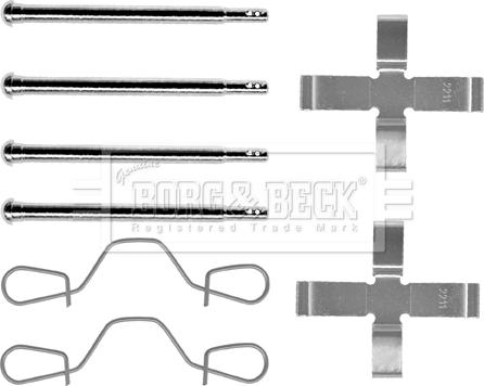 Borg & Beck BBK1006 - Комплектуючі, колодки дискового гальма autozip.com.ua