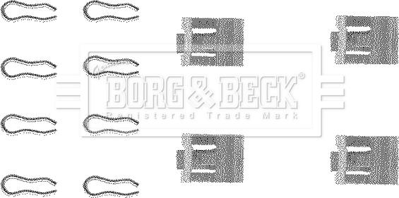 Borg & Beck BBK1001 - Комплектуючі, колодки дискового гальма autozip.com.ua