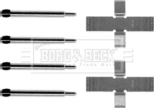 Borg & Beck BBK1002 - Комплектуючі, колодки дискового гальма autozip.com.ua