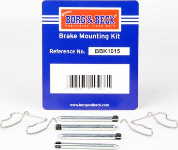 Borg & Beck BBK1015 - Комплектуючі, колодки дискового гальма autozip.com.ua