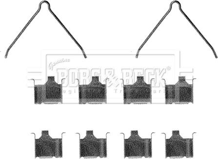 Borg & Beck BBK1081 - Комплектуючі, колодки дискового гальма autozip.com.ua